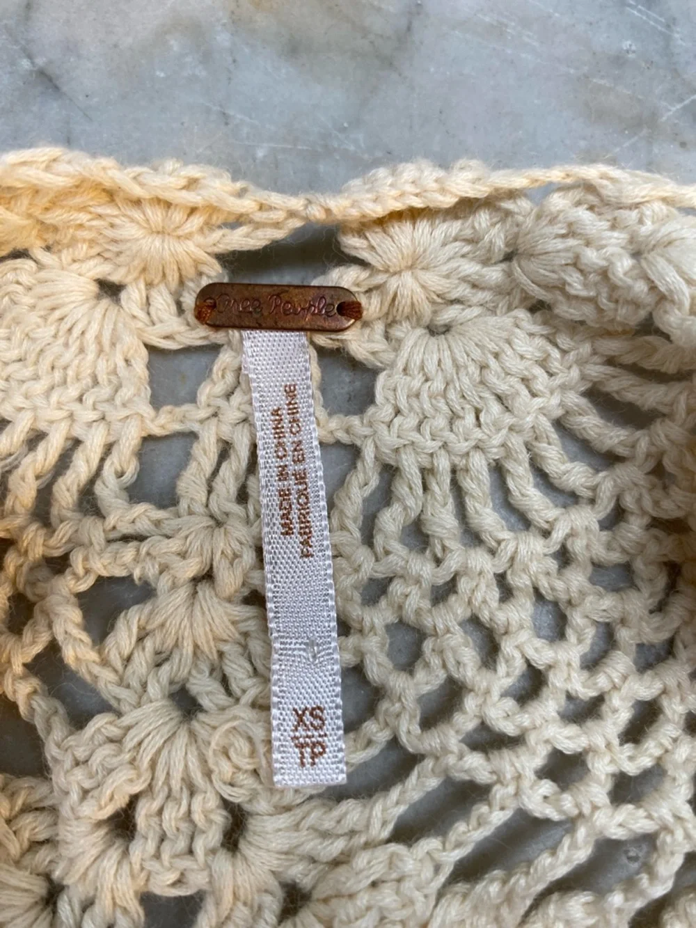 Free People Cream Crochet Beach Cover - Picture 6 of 7